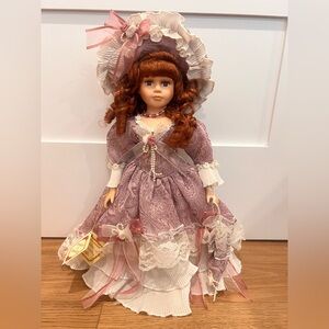 Dan Dee Genuine Fine Bisque Porcelain Doll Collector's Choice w certificate 16”